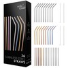 Oak & Steel - 72 Stainless Steel Straws & 4