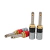 4 Pcs Banana Plug Connector Pure Copper 4mm Rhodium Plating