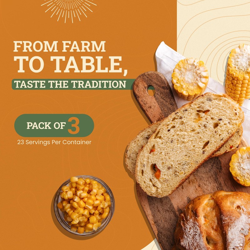 Pack of 3 Fine Ground Enriched White Stone Ground Corn