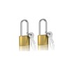 2 Pack Key Locks(keyed Alike), Shackle Length 2.63in, Padlock with