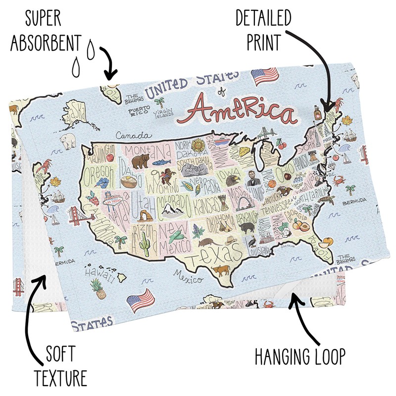 State Map Multi-Use Towel (Michigan)