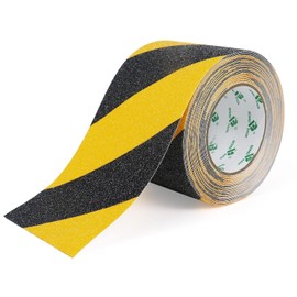 BOMEI PACK Anti Slip Safety Grip Tape,100mm x 10M Non Slip Stair Treads Hight Traction Grip Tape for Steps,Safety Non Skid Tape for Stair Steps,Indoor and Outdoor Use,Black and Yellow