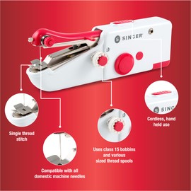 SINGER Stitch Sew Quick Portable Mending Machine - Single Thread Machine for Quick Repairs