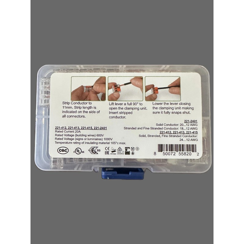 ITDsales WAGO Lever Nuts 28pc Wire Splicing Connector Kit with