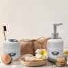 Ambesonne Colorful Soap Dispenser & Toothbrush Holder Set, Flock of