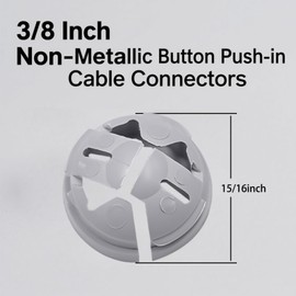 Wocloer 30 Pcs Non-Metallic Push-in Cable Connectors, UL Listed Connectors for 3/8"-1/2" NM Cable, Easy-Install Electrical Conduit Fittings, Moisture & Dust Proof (Grey)