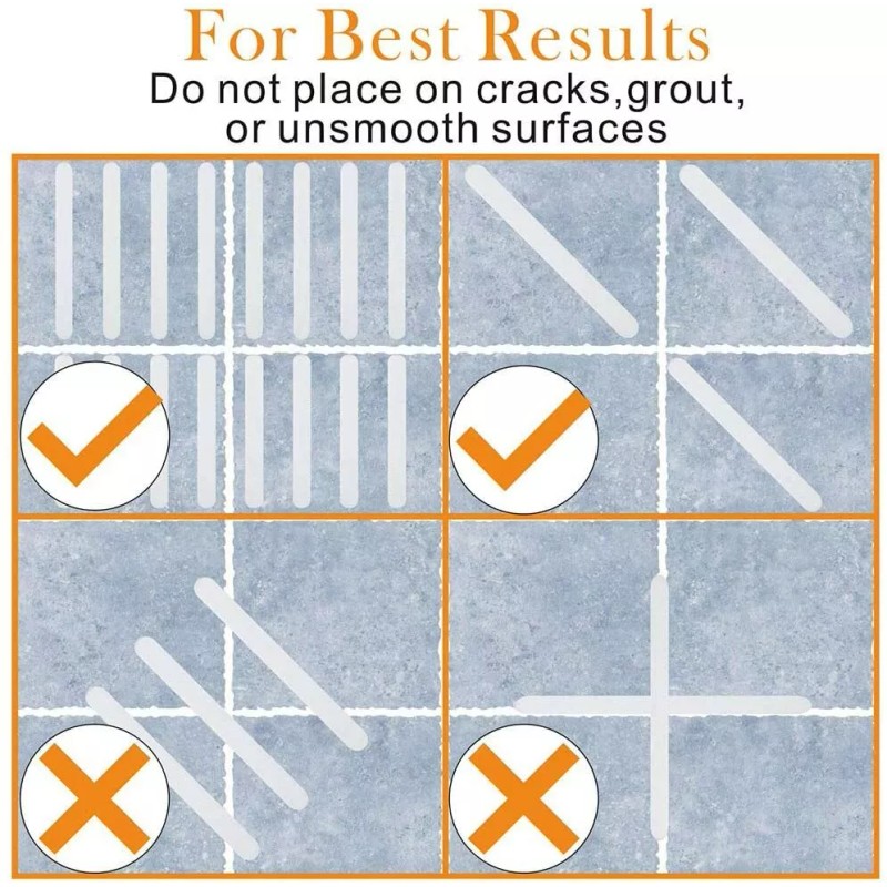 Unbranded 24PCs Bath Tub Shower Stickers Anti Slip Grip Strips