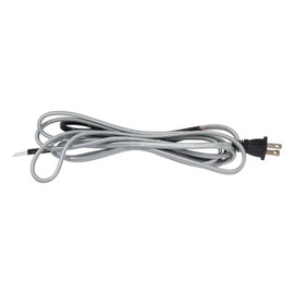 B&P Lamp® Silver Rayon Covered Parallel Cord Set, 10 Feet Long SPT-2