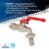 Ball Drain Valve Tap 1/2 Inch Red Handle Nickel-plated Brass