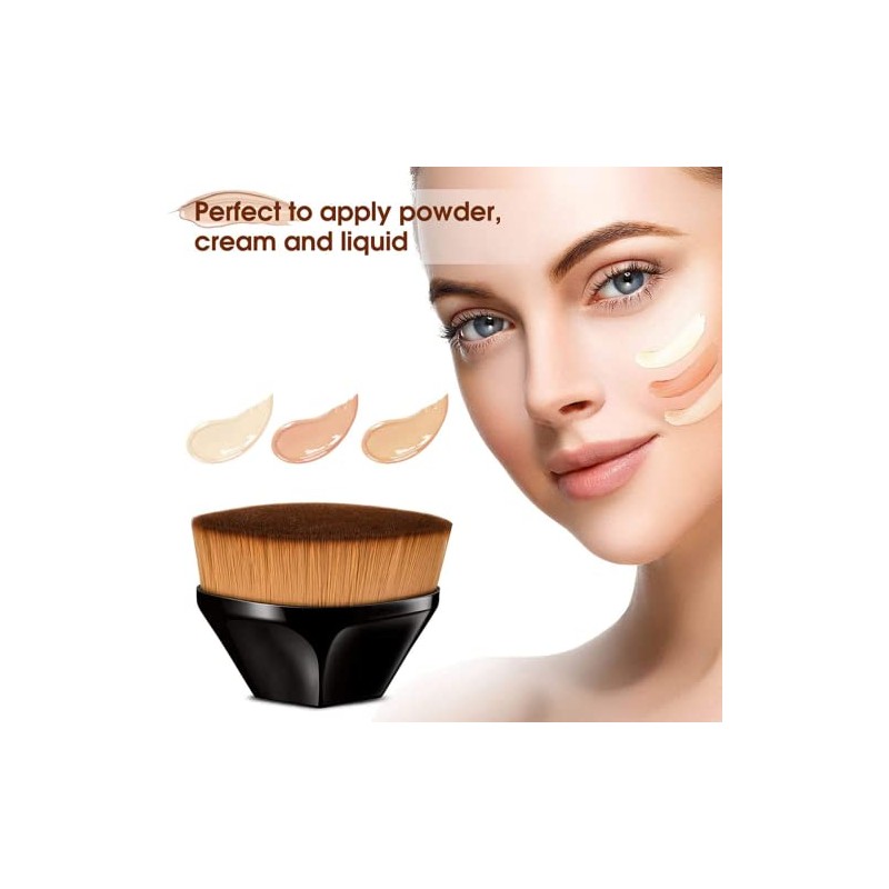 Brocha Plana Maquillaje Base Corrector Polvo Parte Superior Multifuncional Alta