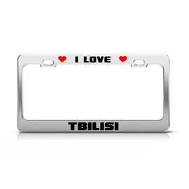 I Love Tbilisi Georgia License Plate Frame Tag Holder