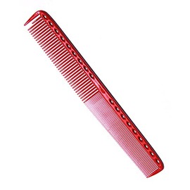 Y.S.PARK Extra Long Fine Cutting Comb YS-335 Red Total Length 8.5 inches (215 mm)
