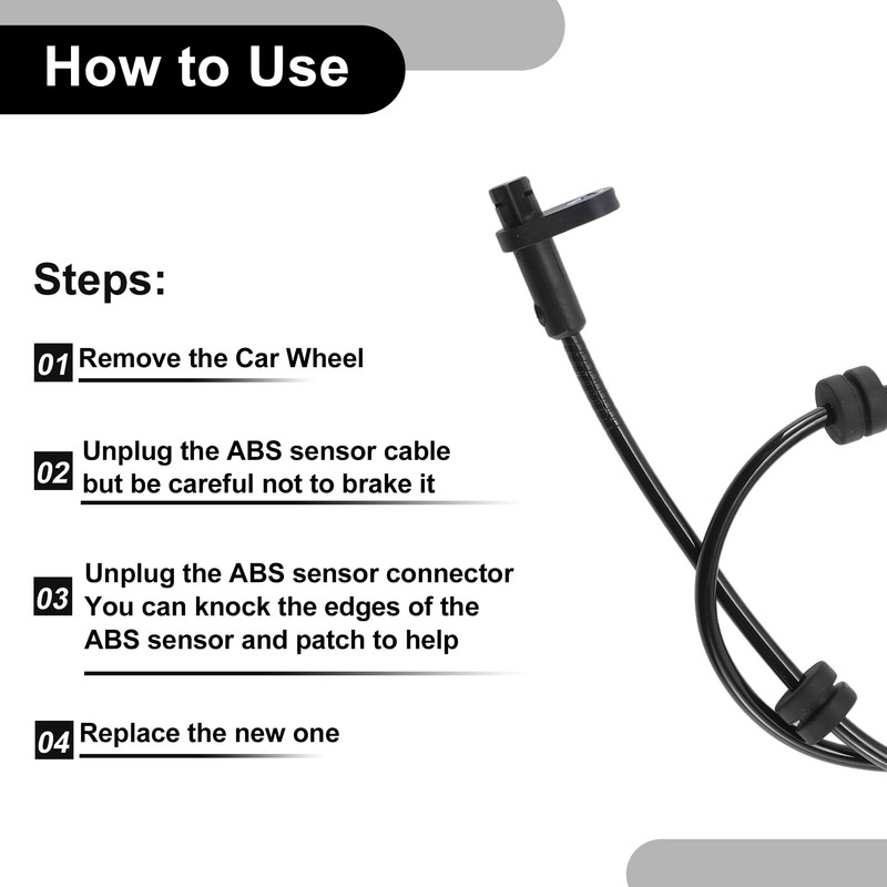 Partuto ABS Wheel Speed Sensor Rear Left or Rear Right