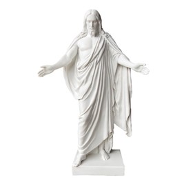 LDS Bookstore Christus Statue - Medium Size (10") - Polystone Replica of Jesus Christ Statue - Elegant Christian Decor for Home, Church, or Office