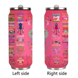 YOPIGOT Sewing Tumbler Gifts For Women Girls Sewing Stainless Steel Insulated Tumbler With Straw Lid,Sewing Gifts For Women Quilting Crochet Lover Mom Grandma 17 Oz