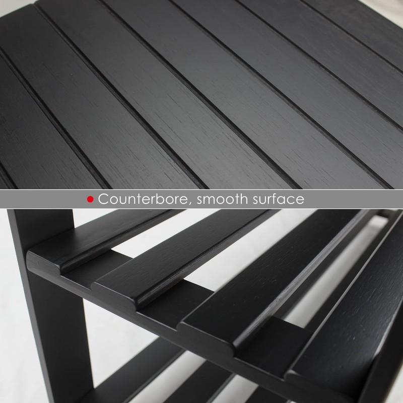 SMIBUY Bamboo Shoe Rack Bench, 3-Tier Shoe Organizer Storage Shelf
