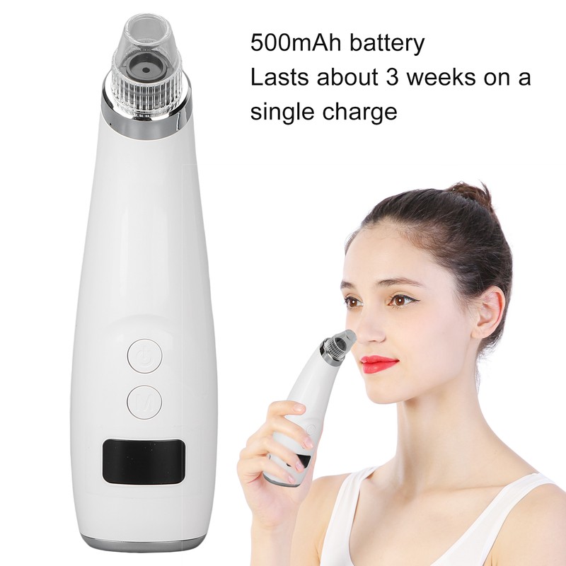Electric Blackhead Vacuum Cleaner LED Display 3 Strength Blackhead Extractor