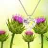LQRI TV Show Inspired Jewelry Scottish Thistle Necklace Out Scottish