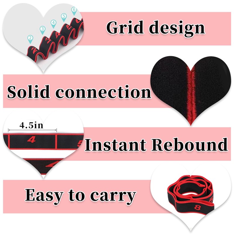 Stretch Strap,Stretch Band,Resistance Bands for Gymnastics Training,Yoga,latin Exercise Adults Kids