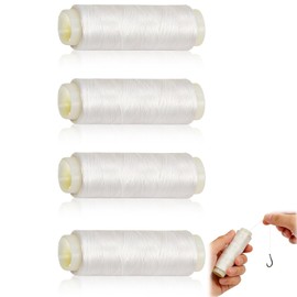 4 Rolls Elastic Sea Fishing Line Clear, Strong invisible thread clear string portable Fishings Accessories,fishing wire for hanging crafts(200m 1 Rolls,0.2 Mm)