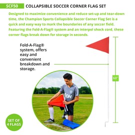Champion Sports Collapsible Soccer Corner Flags