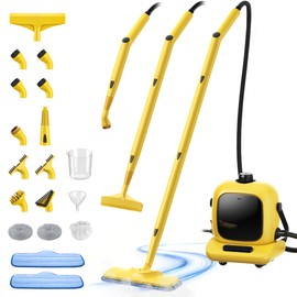 All-in-1 Steam Cleaner with 25 PSI High-Pressure Boiler, 21-Piece Accessory Kit, Portable Handheld & Floor Steamer for Tiles, Grout, Furniture and Car, Chemical-Free Deep Cleaning,3 Colors Selection