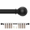 JRZOO Black Curtain Rods 28 to 48 Inches(2.3-4 Feet),5/8 inch