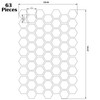 Zonon 4 Sheets Black PEVA Rubber Anti-Slip Hexagonal Phone Grip