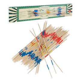 GOTHINK 41 Pieces Giant Wooden Classic Pick Up Sticks Game - 17 Inches Wooden Game Sticks with Gift Box, US Traditional Pickup Original Toys Fits All for Family Fun Game