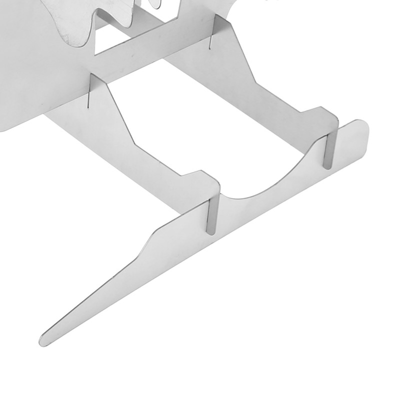 Stainless Steel Chicken Stand Removable Portable MotorcycleShape BBQ Roaster Stand