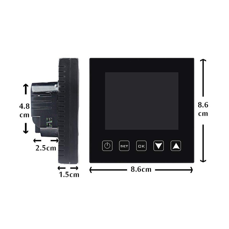 KETOTEK WiFi Thermostat for Electric Underfloor Heating 16A with Sensor