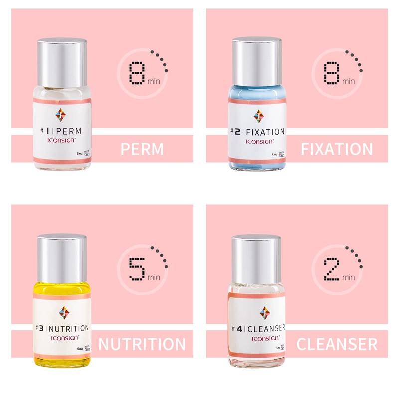 ICONSIGN Lash Lift Kit, Professional Salon Semi-Permanent Curling Eyelash Perm