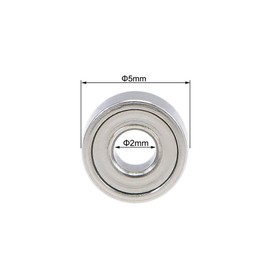 TOP-VIGOR 20Pcs 682ZZ Deep Groove Ball Bearings, Z2 2mm x 5mm x 2.3mm Double Sealed Industrial Bearings, Chrome Steel Skateboard Bearings for Electrical Instrument Equipment