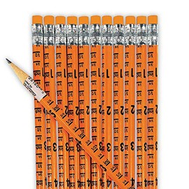 Fun Express Ruler Printed Pencils (2Dz) - 24 Pieces - Educational and Learning Activities for Kids