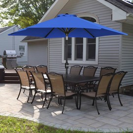 Yaheetech Patio Umbrella, 9FT Outdoor Table Market Umbrella with Push Button Tilt and Crank, Yard Sun Shade UV Protection Waterproof for Garden, Deck, Backyard, Pool