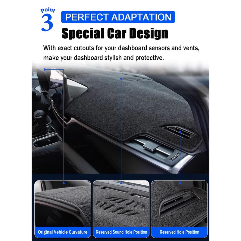 XITER Polyester Dashboard Cover Mat Carpet Dash Nonslip Sun Shade