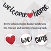 Viiotu Welcome Home Banner, Welcome Home Banners Flag, Glitter Bunting
