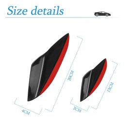 CGEAMDY 4 Pieces Car Universal Carbon Fibre Front Bumper Spoiler, Car Rubber Spoiler Front Bumper Spoiler Lip, Car Front Bumper Lip Splitter (Piano Lacquer Black)