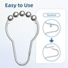 Titanker Shower Curtain Hooks Rings, Rust-Resistant Metal Shower Curtain Hooks