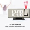 Projection Alarm Clock for Bedroom Ceiling, Digital Radio Alarm Clock