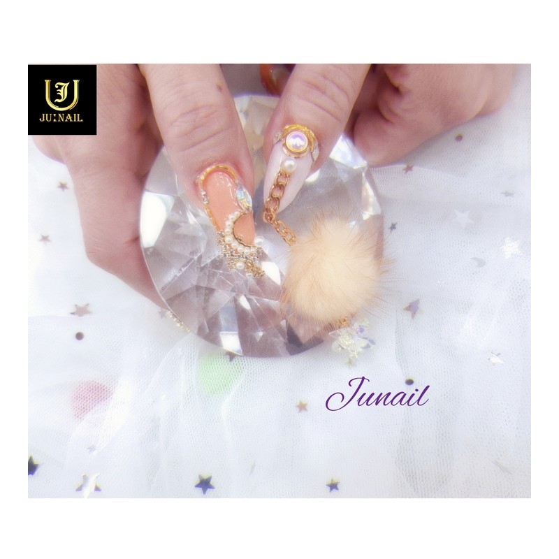 ❗Limited❗Fox~♬ Handmade nail tips - Short ballerina / ❗한정❗여우야~♬ 수제네일팁