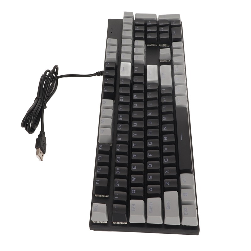 104 Key Mechanical Gaming Keyboard 28 Backlight Modes Blue Switch