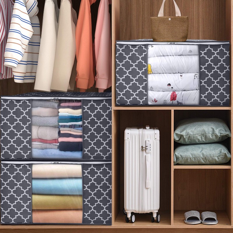 WISELIFE Storage Bags, Large Blanket Clothes Organization and Storage Containers