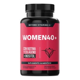 Beyond Vitamins - Women 40+ | Isoflavonas De Soya | Biotina, Inositol Y Colágeno Hidrolizado Polvo | Probióticos Mujer Activos | Cápsulas...