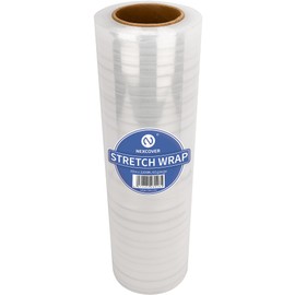 NEXCOVER 18 Inch Stretch Wrap - 1200 Feet | 60 Gauge, 1 Roll Clear Plastic Self-adhering Stretch Wrap Film for Pallet Wrap, Thick and Sturdy Packing Moving Supplies Heavy Duty Shrink Film.