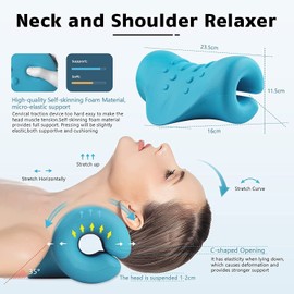 Neck Stretcher, Neck Releaser, Neck Roll, Neck Cervical Traction Cushion, Traction Device for Neck, Neck and Shoulder Relaxer