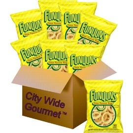 Funyun's Onion Flavored Rings, 1.25 ounce bags (Pack of 8), Bundled by City Wide Gourmet