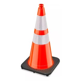 SH Cono Naranja 2 Reflejantes Con Base Precaución Vial 70 Cms