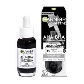 Garnier Charcoal Pore-Purifying Serum with 4% AHA + Salicylic Acid + Niacinamide, Anti-Blemish, SkinActive, Suitable for Sensitive Skin - 30ml
