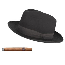 The Driving Crooner Fedora and Cigar Decals for Car ITYSL